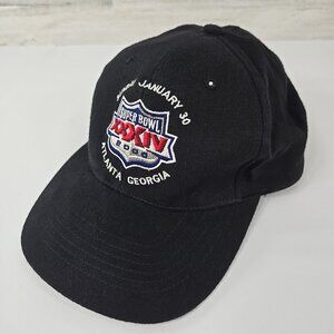Vintage Logo 7 Super Bowl XXXIV 2000 Atlanta Georgia NFL Snapback Cap Black *EUC